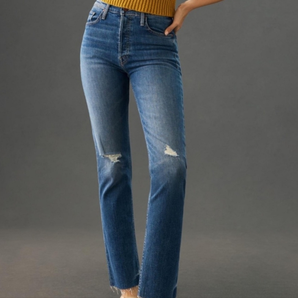 Mother The Tomcat Ankle Fray Jeans Globe Trotter Wash